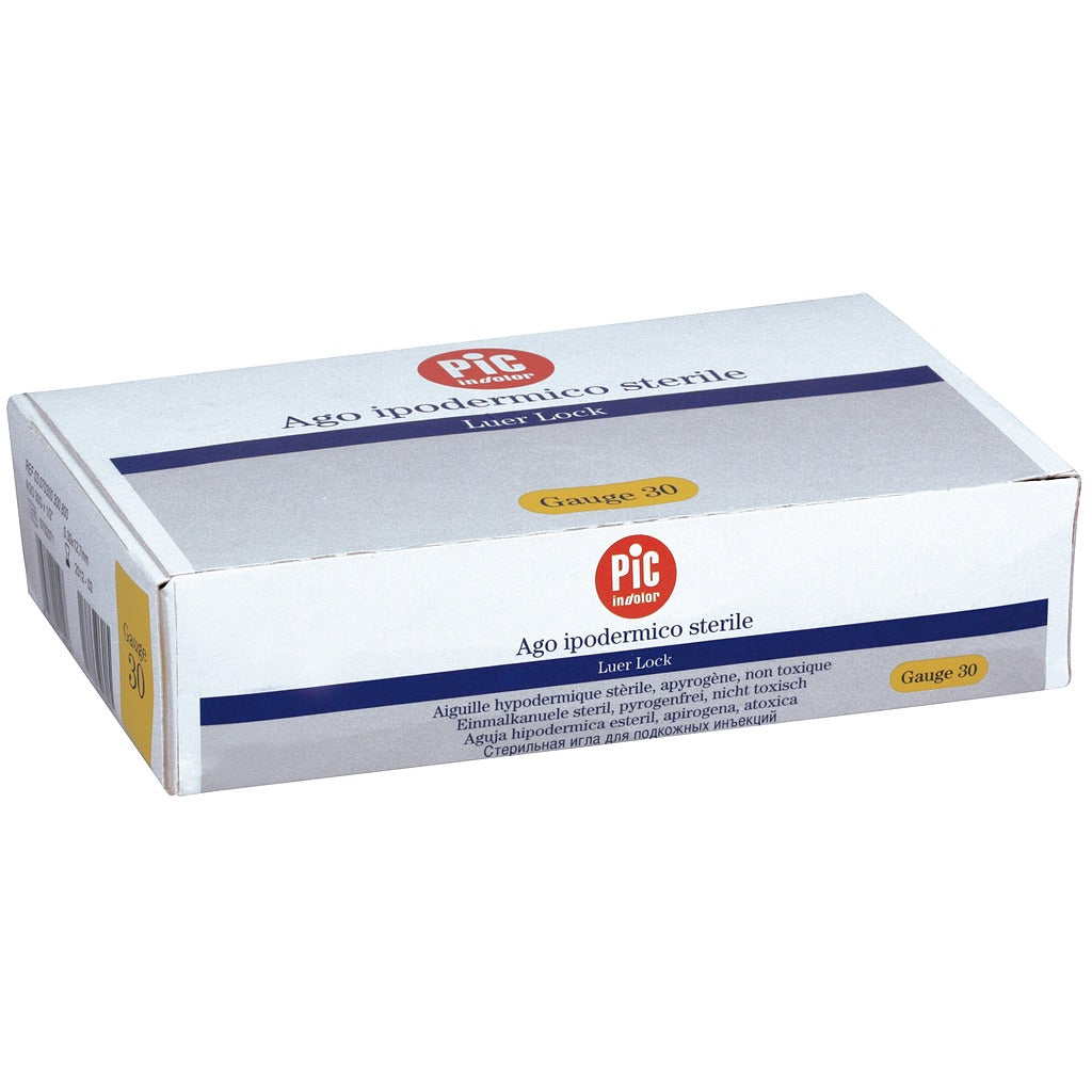 Aiguille de phlébologie PIC - 0.3 x 13 mm 30 G - Boite de 100