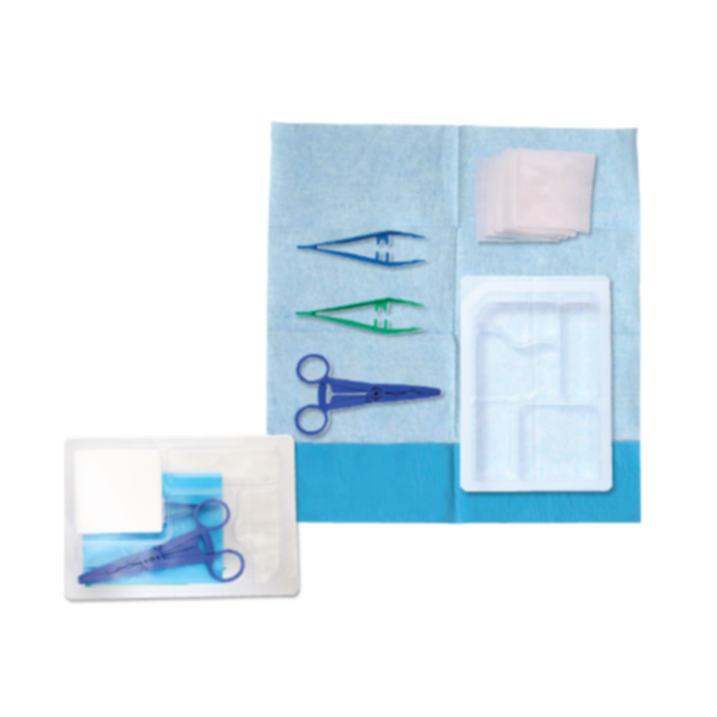 Set de pansement avec pinces, champ de soin, compresses LCH x48