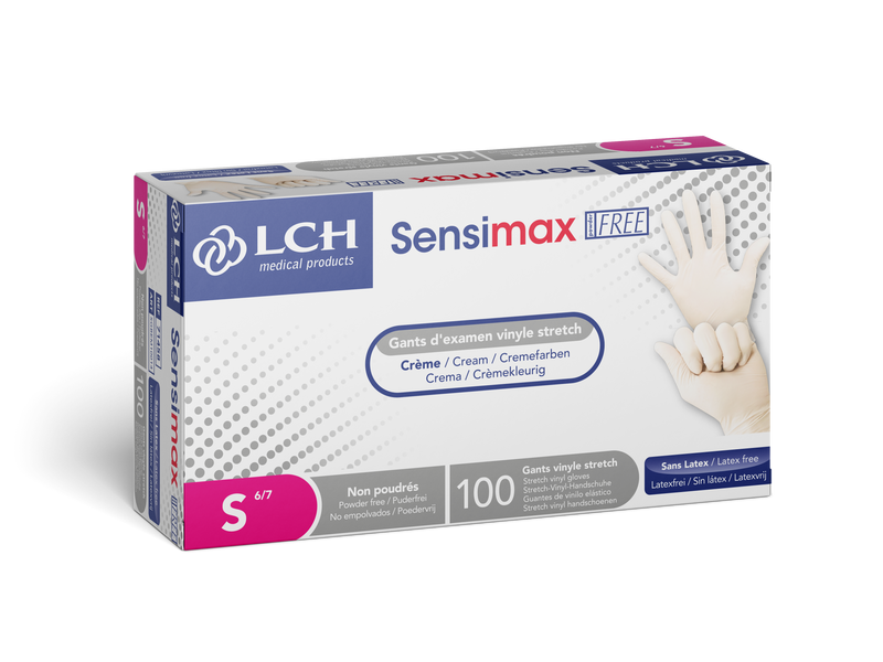 Gant d'examen vinyle stretch non poudré Sensimax