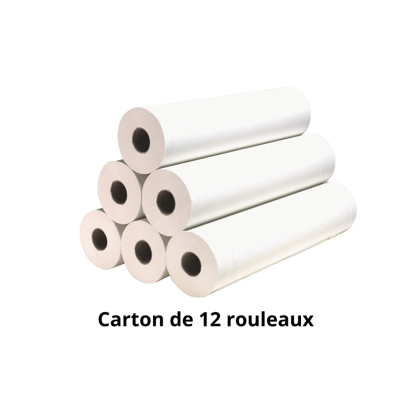 Drap d'examen ouate blanc pur 50 x 38 cm