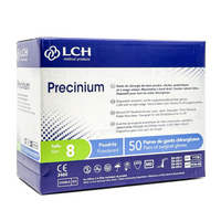 Gants stériles Precinium en latex poudré - Boîte de 50 paires