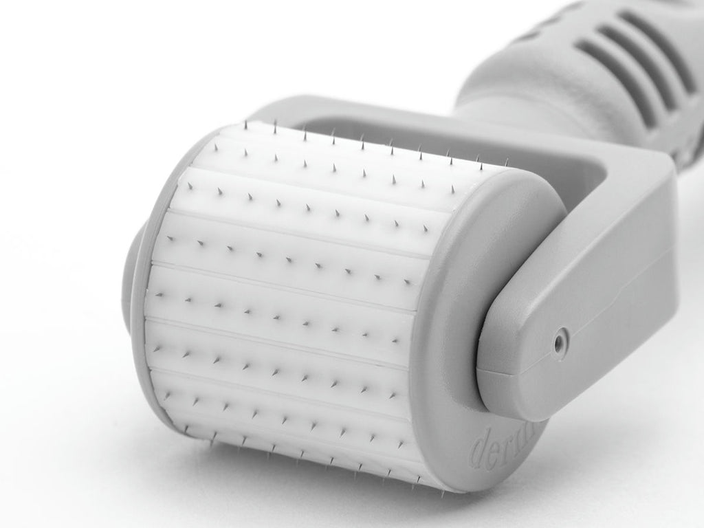 Dermaroller microneedling professionnel 9 rangées d’aiguilles avec profondeur de 1.5 mm