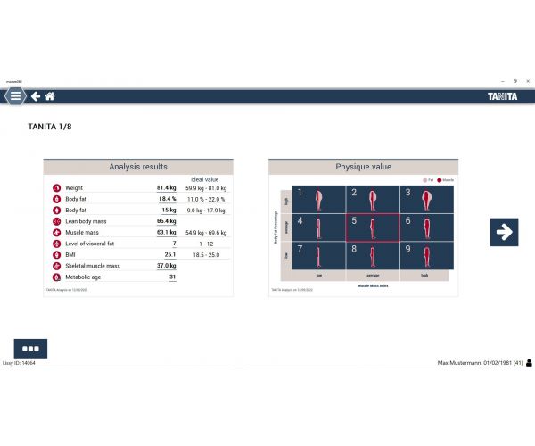 Logiciel PC de gestion des données Tanita Pro