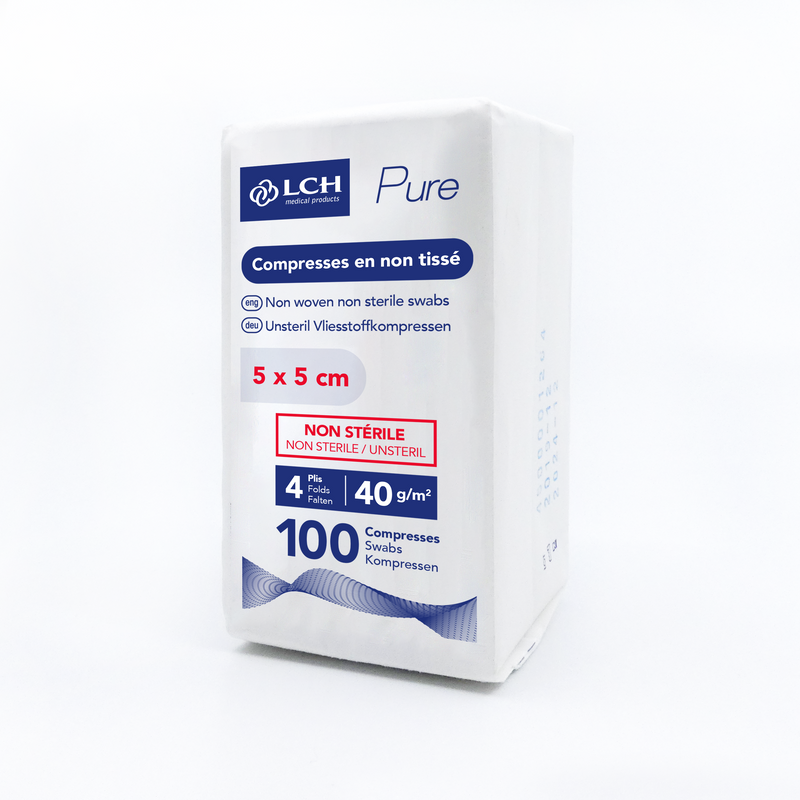 Compresses non tissées non stériles Pure N40 - Paquet de 100 compresses