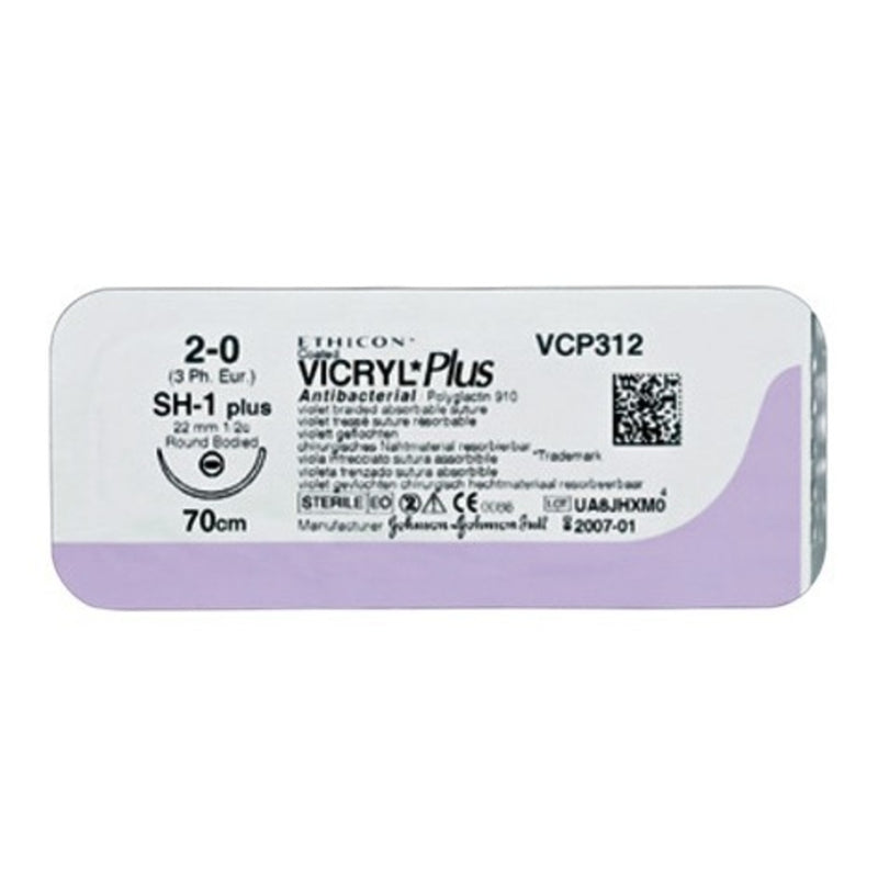 Fils de Suture Vicryl Plus Ethicon - Boîte de 36