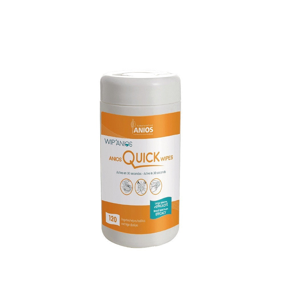 Lingettes désinfectantes Anios Quick Wipes - Boite de 120