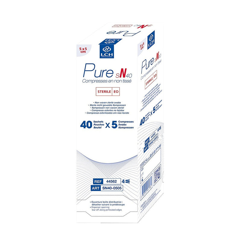 Compresses en non tissés stériles PURE sN40 - LCH