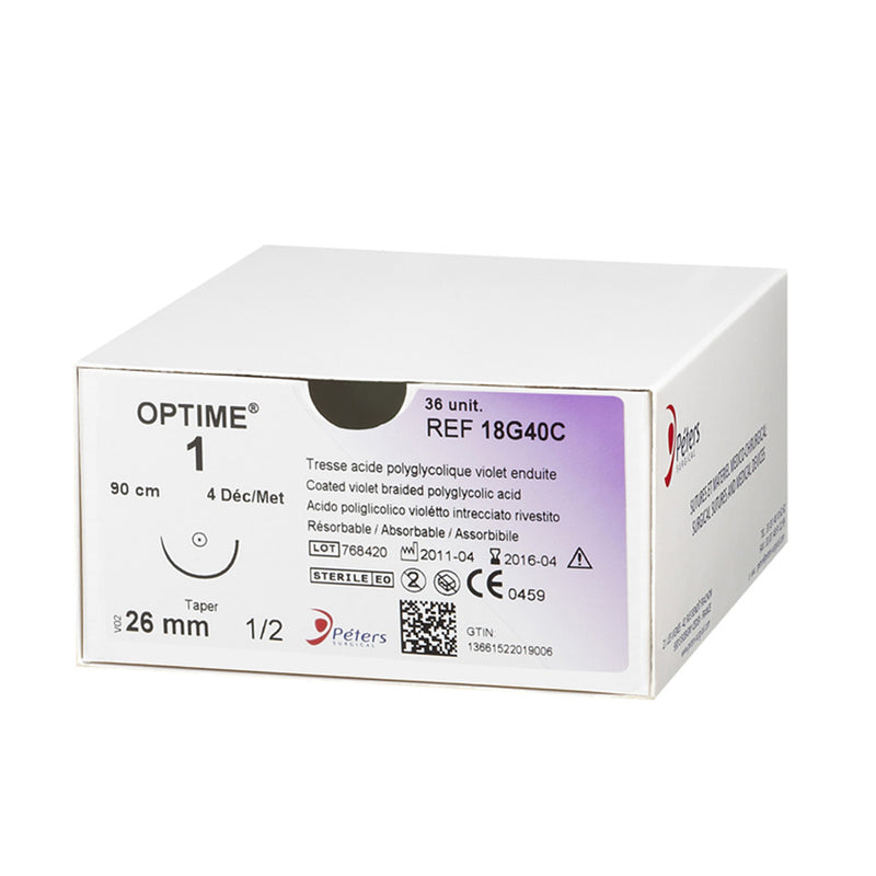 Fils de sutures Optime - Violet - Boite de 36