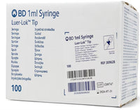 Seringues 3 pièces Plastipak à tuberculine 1ml Luer Lock x100