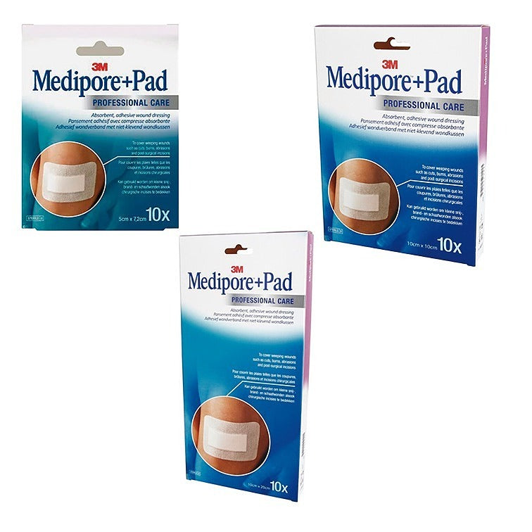 Pansement Adhésif Stérile 3M™ Medipore + Pad - Boîte de 10