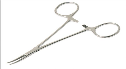 Pince hémostatique Halstead courbée sans griffe 120 mm - Boîte de 10