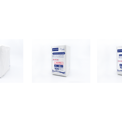 Compresses non tissées non stériles Pure N40 - Paquet de 100 compresses