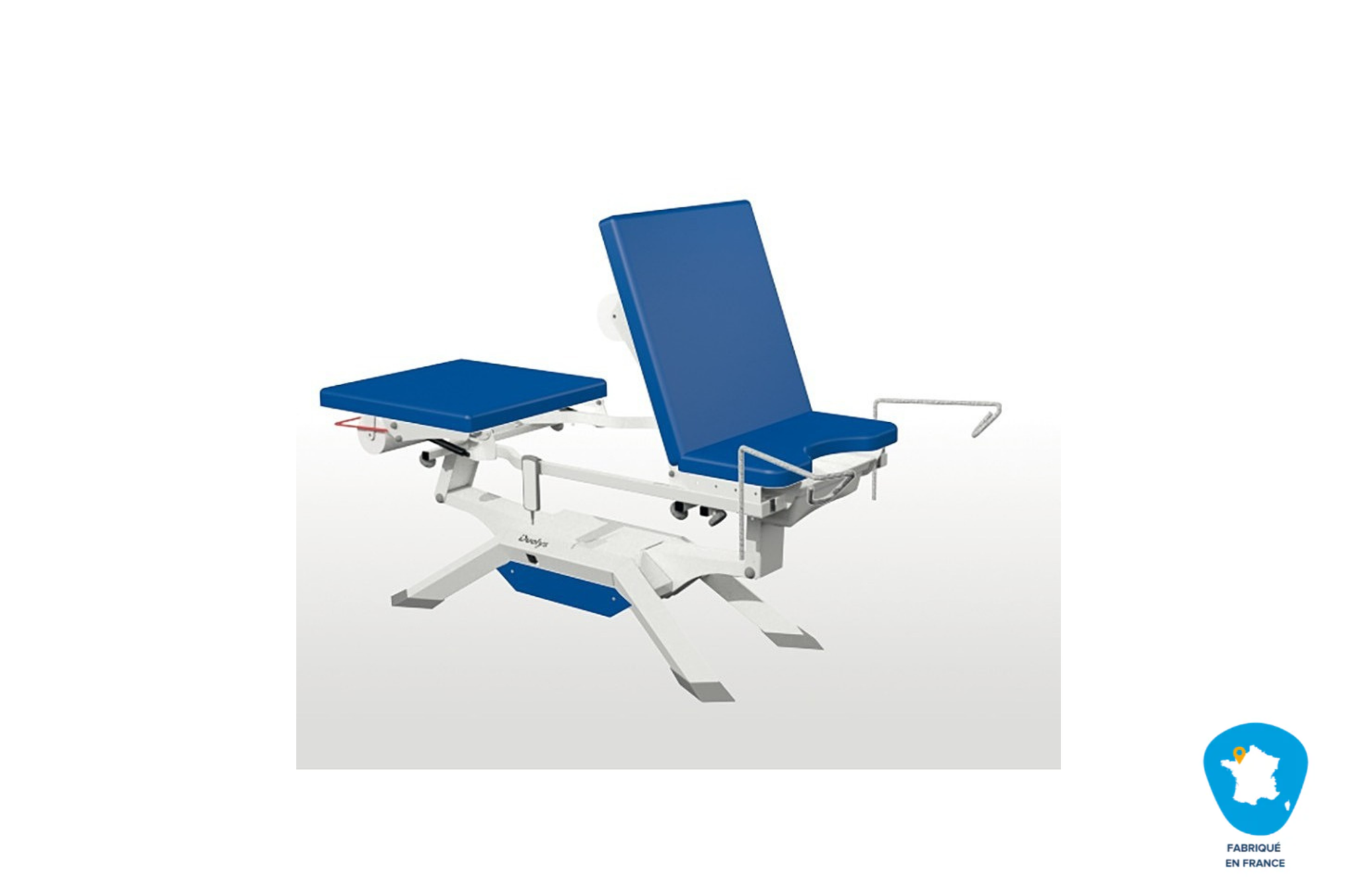 Divan électrique iDuolys sur patins et étaux avec étriers