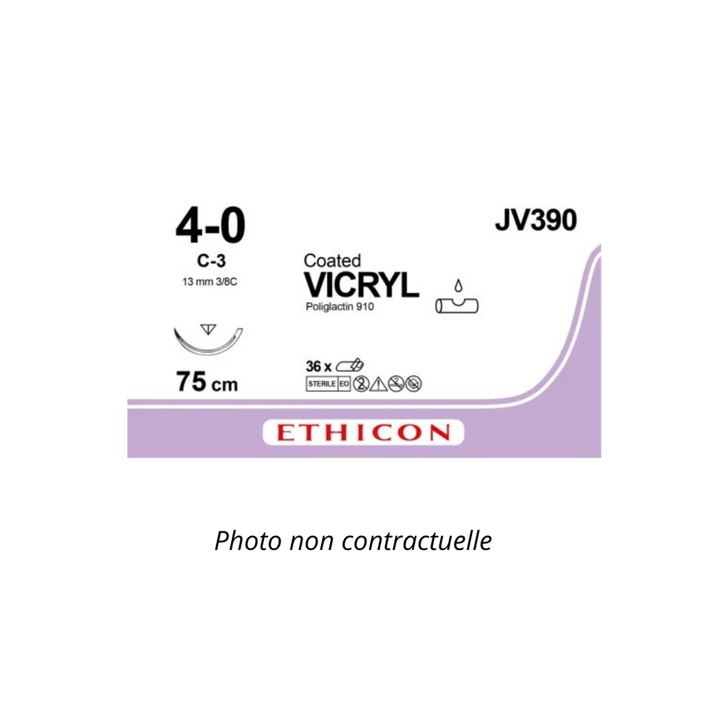 Fils de suture Vicryl Ethicon - Boîte de 36
