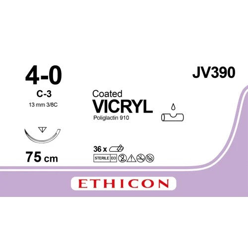 Fils de suture Vicryl Ethicon - Boîte de 36