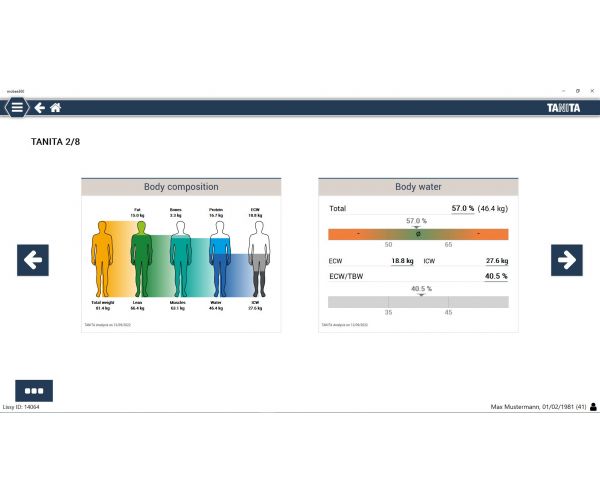 Logiciel PC de gestion des données Tanita Pro